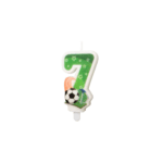 Lumânare Aniversară Numărul 7 , Fotbal 9,5cm