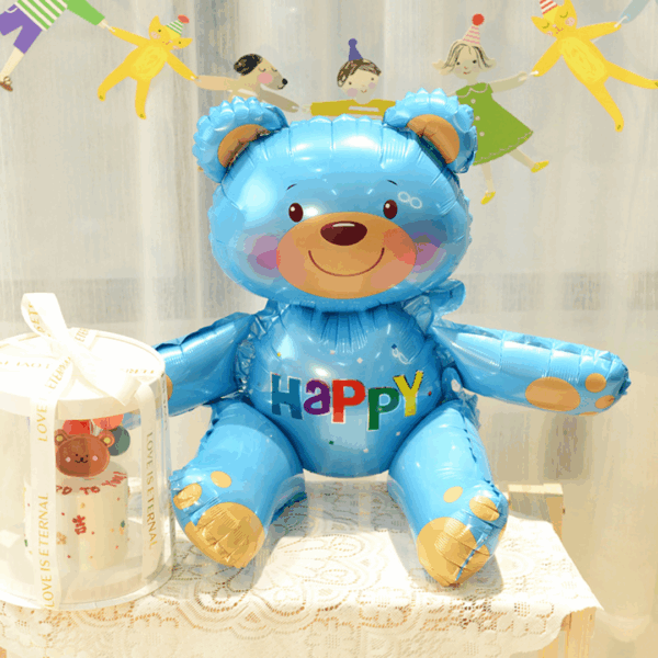 Balon Folie 70x57cm ,Ursulet Albastru ,,Happy,,