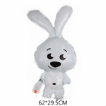 Balon Folie iepuras alb, 62x29,5 cm