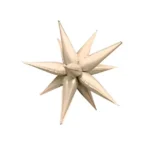 Balon folie stea 3D 55x44cm, Crem