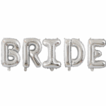 Set baloane folie „BRIDE„ argintiu, 81cm