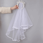 Voal de Mireasa cu cordeluta din perle „Bride„