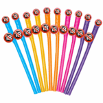 Set 10 buc Paie in forma de penis ,multicolor