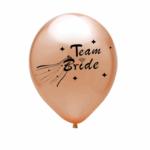 Balon Latex auriu inscriptionat „Team Bride„ 30cm