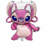 Balon Folie cu Stitch Lilo in picioare,roz , 54,5x72cm