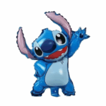 Balon Folie cu Stitch in picioare, albastru , 74x65cm