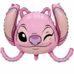 Balon Folie față Stitch Lilo, roz, 59x80