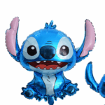 Balon Folie Stitch zambaret, albastru, 52x49cm