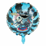 Balon Folie rotund Stitch cu jucarie ,albastru, 45cm
