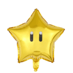 Balon Folie Steluta Galbena din Super Mario, 45cm