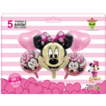 Set 5 Baloane Folie, cap Minnie Mouse ,roz