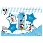 Set 5 Baloane Folie, Mickey Mouse ,cifra 1