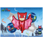 Set 5 Baloane Folie „Bufnita„ Eroi in pijama