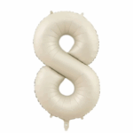 Balon Folie Cifra 8 100cm, Crem