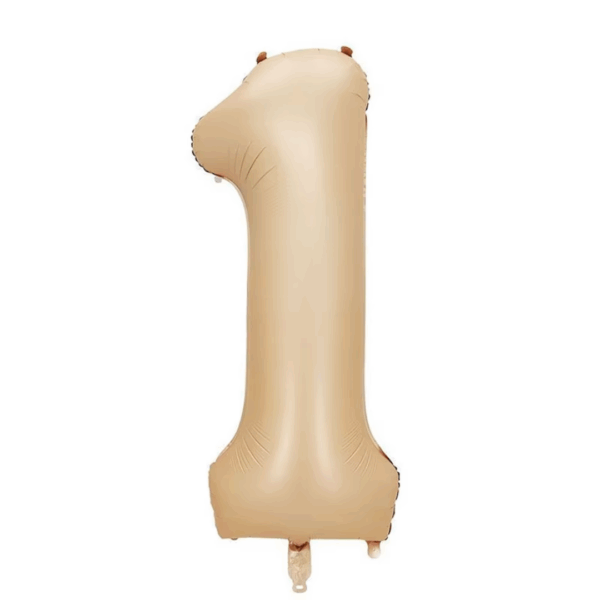 Balon Folie Cifra 1 100cm, Caramel