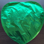 Balon Folie Inima verde 20cm - imagine 2