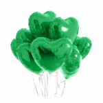 Balon Folie Inima verde 20cm - imagine 3
