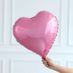 Balon Folie Inima Roz Deschis 20cm - imagine 2