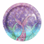 Farfurii De Hârtie cu Tematica Sirena , 23 cm, Set 10 Buc