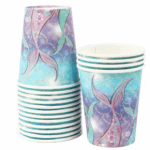 Pahare De Hârtie cu Tematica Sirena , Set 10 Buc