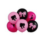 Baloane Latex Barbie si Fundita 30cm-Set 6 Baloane