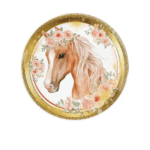 Farfurii De Hârtie Model Cal, 18 cm, Set De 10 Bucăți
