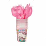 Pahare De Hârtie Hello Kitty , Set 10 buc