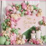 Arcada Baloane Nuante de Roz, Crem si Verde- 179 Buc