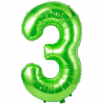 Balon Folie Cifra 3 80cm,Verde