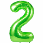 Balon Folie Cifra 2 80cm,Verde