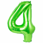 Balon Folie Cifra 4 80cm,Verde
