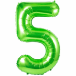 Balon Folie Cifra 5 80cm,Verde