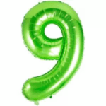 Balon Folie Cifra 9 80cm,Verde