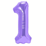 Balon Folie Cifra 1 40cm,Mov