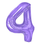 Balon Folie Cifra 4 80cm,Mov
