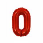 Balon Folie Cifra 0 80cm,Rosu