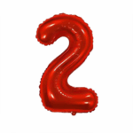 Balon Folie Cifra 2 80cm,Rosu