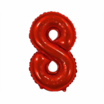 Balon Folie Cifra 8 80cm,Rosu