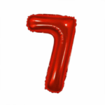 Balon Folie Cifra 7 80cm,Rosu