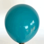 Set 25 Baloane Latex Retro 25cm Albastru Turquoise Inchis, Peacock Blue