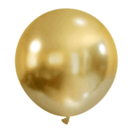 Set 5 Baloane Latex Chrome Jumbo 46 cm Auriu Deschis,Light Gold