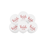 Set 6 baloane 30 cm latex cu logo "Bride to Be"