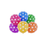 Set 6 baloane 30 cm latex cu buline multicolore