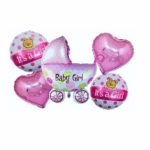 Set 5 Baloane folie Baby Girl / It's a Girl