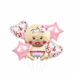 Set 5 Baloane folie Fetita / Baby Girl