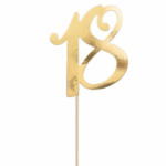 Topper tort „18 ani” – auriu