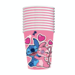 Pahare de Hârtie cu Lilo & Stitch roz , Set 10 Buc