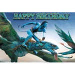 Banner Background aniversar „Happy Birthday” tematică Avatar – 120 x 70 cm, material textil