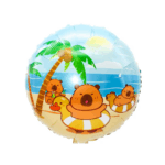 Balon Folie Capybara 45 cm – Vară la Plajă, 2 fețe