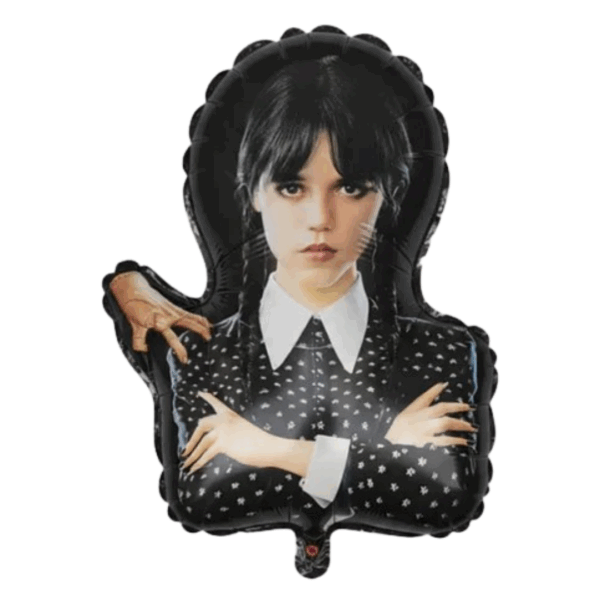 Balon folie Wednesday Addams 60 x 45 cm – Halloween Party